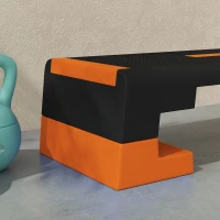 SPORTNOW 15cm/20cm/25cm Exercise Stepper for Home Workout, Aerobic Step Platform - Orange(m-8)