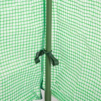 Outsunny Serre de Jardin Serre à tomates avec Porte zippée déroulante bâche PE Haute densité 130 g/m² Anti-UV métal dim. 1L x 0,51l x 1,7H m Vert(m-9)