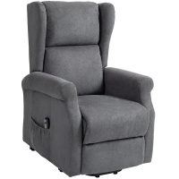 HOMCOM Relaxsessel, Aufstehhilfe, Liegefunktion, bis 200kg, 72,5x94x109cm, Dunkelgrau