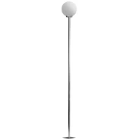 Outsunny Lampioncino da Giardino Impermeabile con Palo in Acciaio e Paralume Rotondo, Ø25x223Acm, Crema(m-10)
