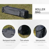 Outsunny 3.6 x 3.6 m Pop up Gazebo with Netting, Height Adjustable Party Tent Instant Canopy Sun Shade Shelter, Grey(m-8)