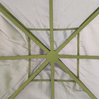 Outsunny Tonnelle barnum contemporain en dôme dim. 3,00L x 3,00l x 2,60H m métal époxy polyester gris(m-5)