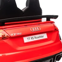 HOMCOM Coche Eléctrico para Niños de 3+ Años Audi TT Eléctrico 12V con Velocidad 3 km/h Mando a Distancia 102x60x44 cm Rojo(m-9)
