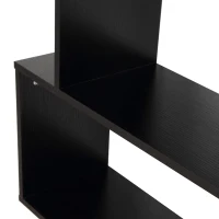 HOMCOM Estantería Librera 6 Estantes Madera Forma S 80x24x191 cm Estantes Color Negro(m-8)
