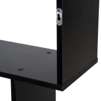 HOMCOM Libreria Legno Design Moderno con 6 Ripiani 80 × 23 × 192cm Nero(m-8)