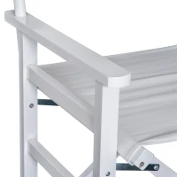 HOMCOM Regiestuhl Gartenstuhl Klappstuhl Stuhl Landhaussessel Sessel Weiß L56 x B46 x H88 cm(m-6)
