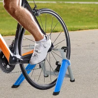 HOMCOM Rollentrainer, Radtrainer, 8 Widerstandsstufen, klappbar, für 26-29'', blau, 77 x 56 x 47,5 cm(m-2)