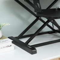 Vinsetto Standing Desk Converter, Height Adjustable Office Workstation, 85 x 71cm Sit-Stand Desk with Keyboard Tray for PC Computer, Laptop, Home, Office, Black(m-9)