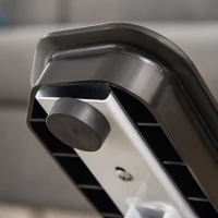 HOMCOM Mini Stepper für Zuhause, Rutschfest Up-Down Stepper mit LCD-Anzeige, Stepper Hometrainer mit zwei großen Pedalen, Stahl, Schwarz(m-8)