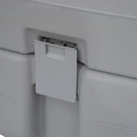Outsunny Portable Camping Toilet,  20L Flushable Porta Potty with 2 Detachable Tanks and Double Seal Valve for Travel Fishing Festival Campsite(m-9)