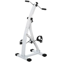 HOMCOM Pedaltrainer für Senioren extra Leise Mini Heimtrainer mit LCD Display Befestigungsband Arm- und Beintrainer Bewegungstrainer Tischfahrrad Mini Bike Fitnessgerät für Zuhause Büro(m-10)