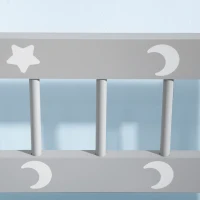 ZONEKIZ 2 en 1 Banco Infantil con Baúl de Almacenamiento para Niños de +18 Meses Carga 50 kg 60x30x50 cm Gris y Blanco(m-8)