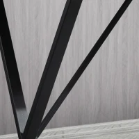 HOMCOM Bancone Bar Tavolo Alto Stile Industriale Effetto Marmo, Legno e Acciaio 120x60x102 cm, Nero(m-9)