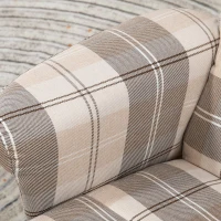 HOMCOM Linen Swivel Recliner Chair with Footstool, Wooden Base and Storage for Living Room, Multicolour(m-8)