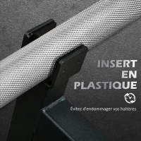 SPORTNOW Cric d'haltères supports de barbell en acier avec poignée antidérapante pour musculation à domicile charge max. 200kg(m-6)