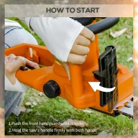 DURHAND 2000W Powerful Electric Chainsaw, 16" Aluminium Blade Portable Corded Chain Saw, 7250rpm Chain Saw for Garden Tree Pruning, 13m/s Chain Speed Auto Chain Lubrication to Cut Wood, Orange(m-6)