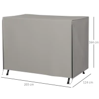 Outsunny Housse de Protection balancelle de Jardin 3 Places bâche étanche dim. 2,05L x 1,24l x 1,64H m Polyester Gris(m-3)
