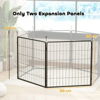 PawHut 2 Piece Dog Pen Expansion Pack for 80cm High Pet Playpen with 3 Stakes, for Small and Medium Dogs(m-3)