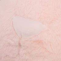HOMCOM Kids Sofa Chair Children Plush Armchair Stuffed Cute Rabbit Toy Support Seat Learning Baby Nest Sleeping Cushion Bed Soft Snuggle Furniture Feeding Relaxing 60 x 50 x 59cm Pink(m-8)