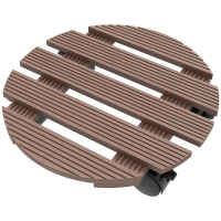 Outsunny Lot de 4 supports ronds Ø30 cm pour plantes - porte plante à roulettes, intérieur et extérieur