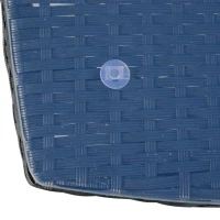 Outsunny Balkonmöbel Set für 2 Personen Sitzgruppe Rattan Gartenset Polyrattan Schwarz(m-8)