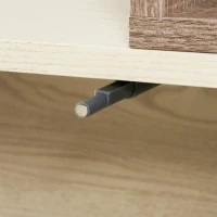 HOMCOM Libreria Scaffale a Ripiani Salvaspazio 2 Pezzi per Soggiorno in Legno 141 x 29 x 176 cm Bianco, Rovere(m-8)