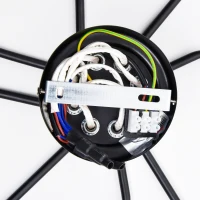 HOMCOM Deckenleuchte in Rohrform im Klassische Stil mit 8 Lampenfassungen, Vintage-Metallleuchter Metall 105L x 74B x 11H cm(m-9)