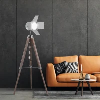 HOMCOM Stehleuchte Stehlampe Leselampe Standleuchte höhenverstellbar DreiBein E14 L65 x B65 cm(m-2)