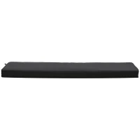 Outsunny 2-Seater Garden Bench Cushion with Ties, Swing Chair Cushion, Replacement Cushion for Outdoor Furniture, 110 x 46 cm, Black(m-7)