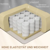 HOMCOM Massagesessel, 8 Vibrationspunkte, Becherhalter, Kunstleder, Hellgrau(m-6)