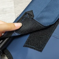 PawHut Cama Elevada para Perros Gatos Portátil Cama para Mascotas con Zona de Malla Transpirable y Tela Oxford para Interior Exterior 122x92x23 cm Azul(m-9)