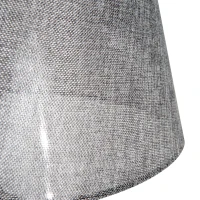 HOMCOM Stehlampe Stehleuchte Standleuchte höhenverstellbar E27, Kiefer+Polyester, 65x65x99-143cm (Grau)(m-9)