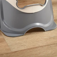 PawHut Doppia Ciotola per Cani Rialzata in Acciaio Inox e Plastica con Piedini Antiscivolo, 47x25x20cm, Bianco e Grigio(m-9)