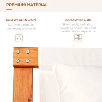 Outsunny Garden Day Rocking Bed Sun Lounger Patio Furniture Hammock With Pillows Wood(m-5)