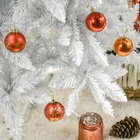 HOMCOM Árbol de Navidad Artificial 180 cm con 550 Ramas Hojas de Plástico Decoración Navideña para Interiores Blanco(m-8)