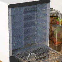 HOMCOM Deshidratador de Alimentos 350W con 7 Bandejas Temperatura Ajustable 40-70 ℃ para Frutas Golosinas para Mascotas Blanco(m-8)