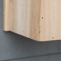 Outsunny Nistkasten 2er-Set für kleine Vögel 15 cm × 14 cm × 30 cm Tannenholz Natur(m-9)