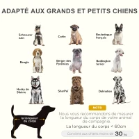 PawHut Lit sur pieds lit pour chien chat lit de camp lit surélevé animaux grand confort tissu Oxford textilène micro-perforé métal 92L x 76l x 18H cm café(m-4)