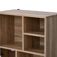 HOMCOM Freestanding Bookshelf Living Room Bookcase Storage Cabinet with 5 Shelves and Door Cupboard for Home Office, Bedroom, Study, White(m-9)