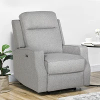 HOMCOM 150° Electric Reclining Chair, with USB port and Footrest - Grey(m-2)