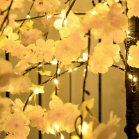 HOMCOM 450 LED Light Decorative Artificial Blossom Tree - Pink(m-9)