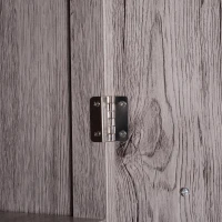 kleankin Columna de Baño Mueble Alto y Estrecho con Estantes Abiertos y 2 Armarios 30x32x172,5 cm Madera Grisácea(m-9)