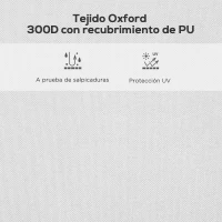 Outsunny Techo de Repuesto para Carpa Plegable de Tela Oxford 3x3 m con Techo Puntiagudo Impermeable y Anti-UV Blanco(m-4)