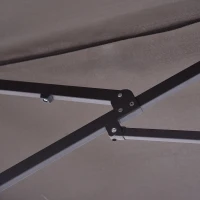 Outsunny 4.6m Garden Parasol Double-Sided Sun Umbrella Patio Market Shelter Canopy Shade with Weight Base, Grey(m-9)