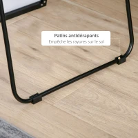 HOMCOM Miroir sur toute la longueur à suspendre ou à pencher contre un mur 48,5 x 160 cm noir(m-6)