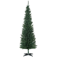 HOMCOM Weihnachtsbaum künstliche Künstliche Tanne Christbaum, inkl Ständer Weihnachtsstern 1,8 m, Grün