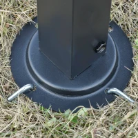 Outsunny Gazebo da Giardino per Barbecue BBQ con Tetto in PC e Mensole Laterali, 246x149x230cm, Nero(m-8)