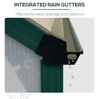 Outsunny Serra da Giardino in Policarbonato, Metallo e Alluminio, Anti-UV e Antivento, 244x500x216cm, Verde(m-7)