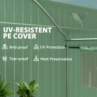 Outsunny 9.8 x 6.6ft Walk-In Polytunnel Greenhouse - Green(m-6)