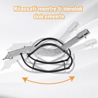 Outsunny Lettino Sedia Sdraio a Dondolo Zero-gravity da Giardino, Impermeabile, Sedia a Dondolo Esterno con Poggiatesta, Grigio 160x61x79 cm(m-4)